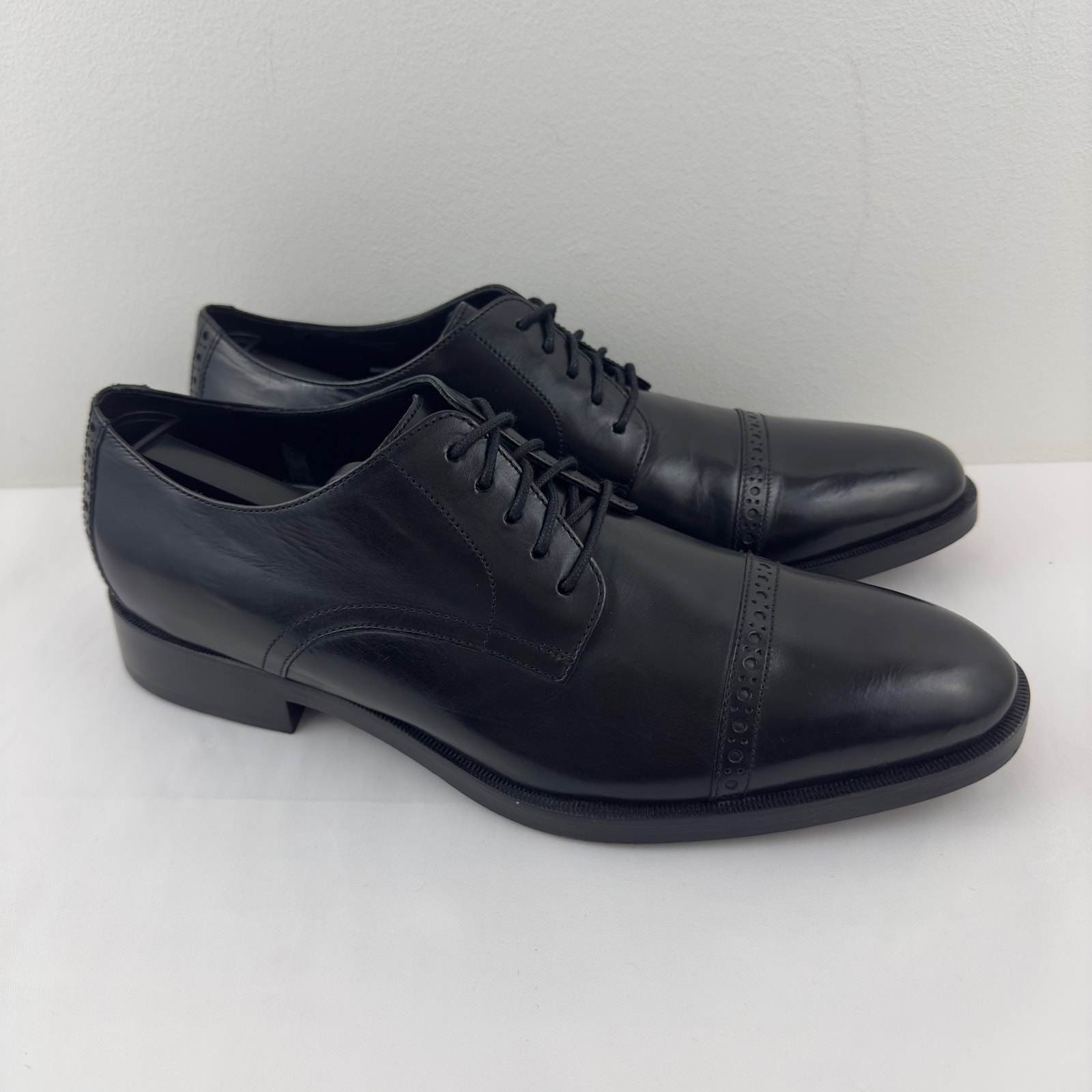 Cole Haan Preston Grand Cap black leather Oxford M-9