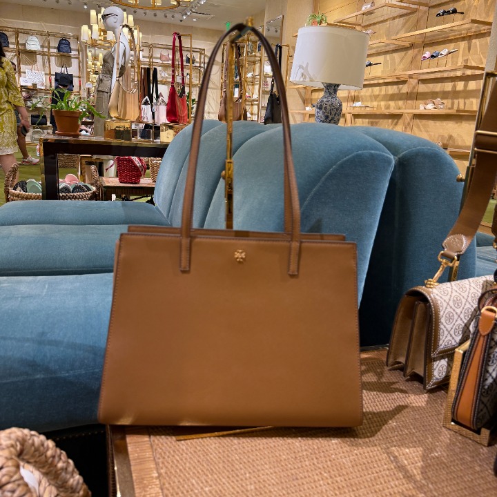Tory Burch Emerson Work Tote 160643 Saffiano leather In Moose