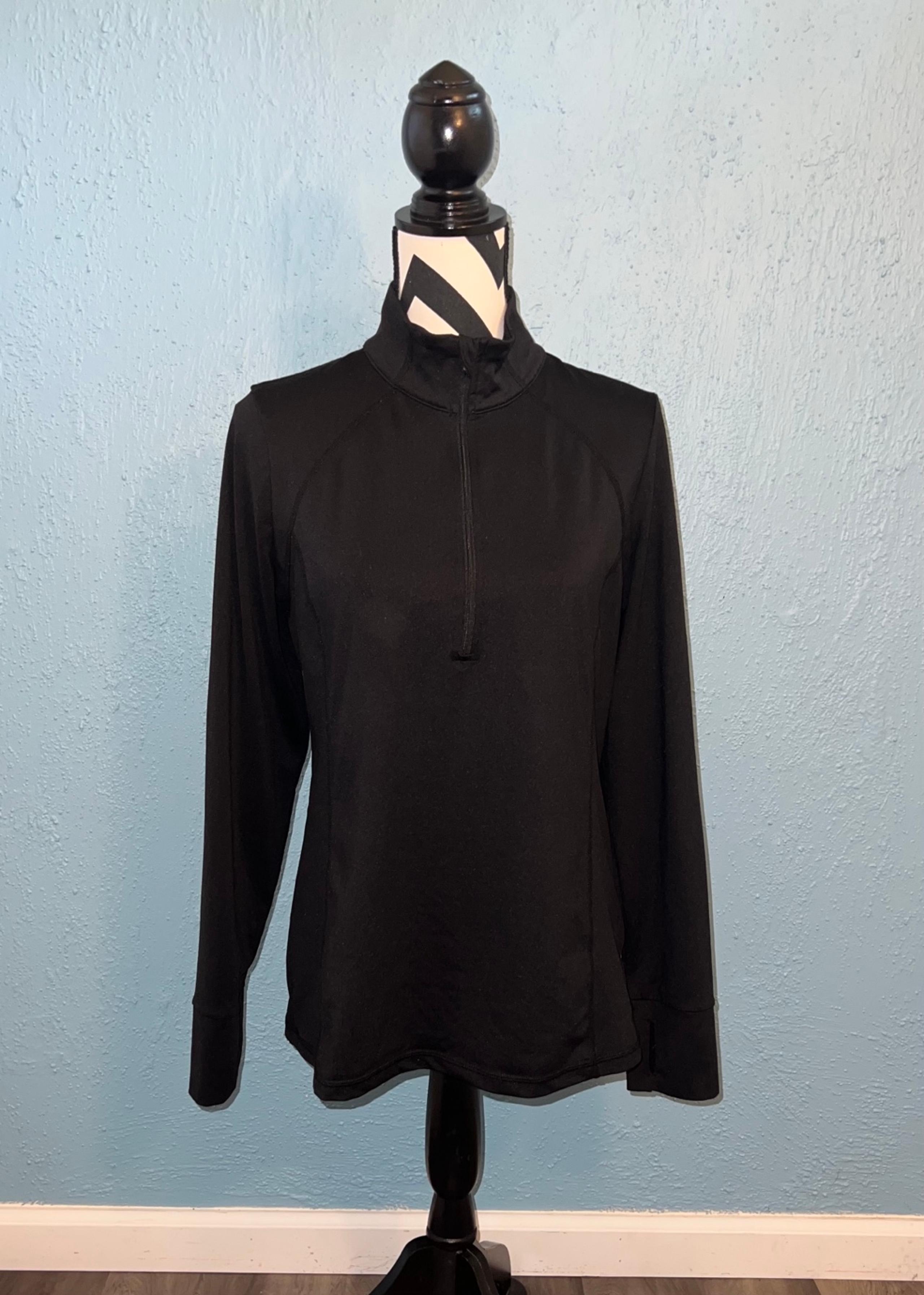 Athletic Black Half Zip