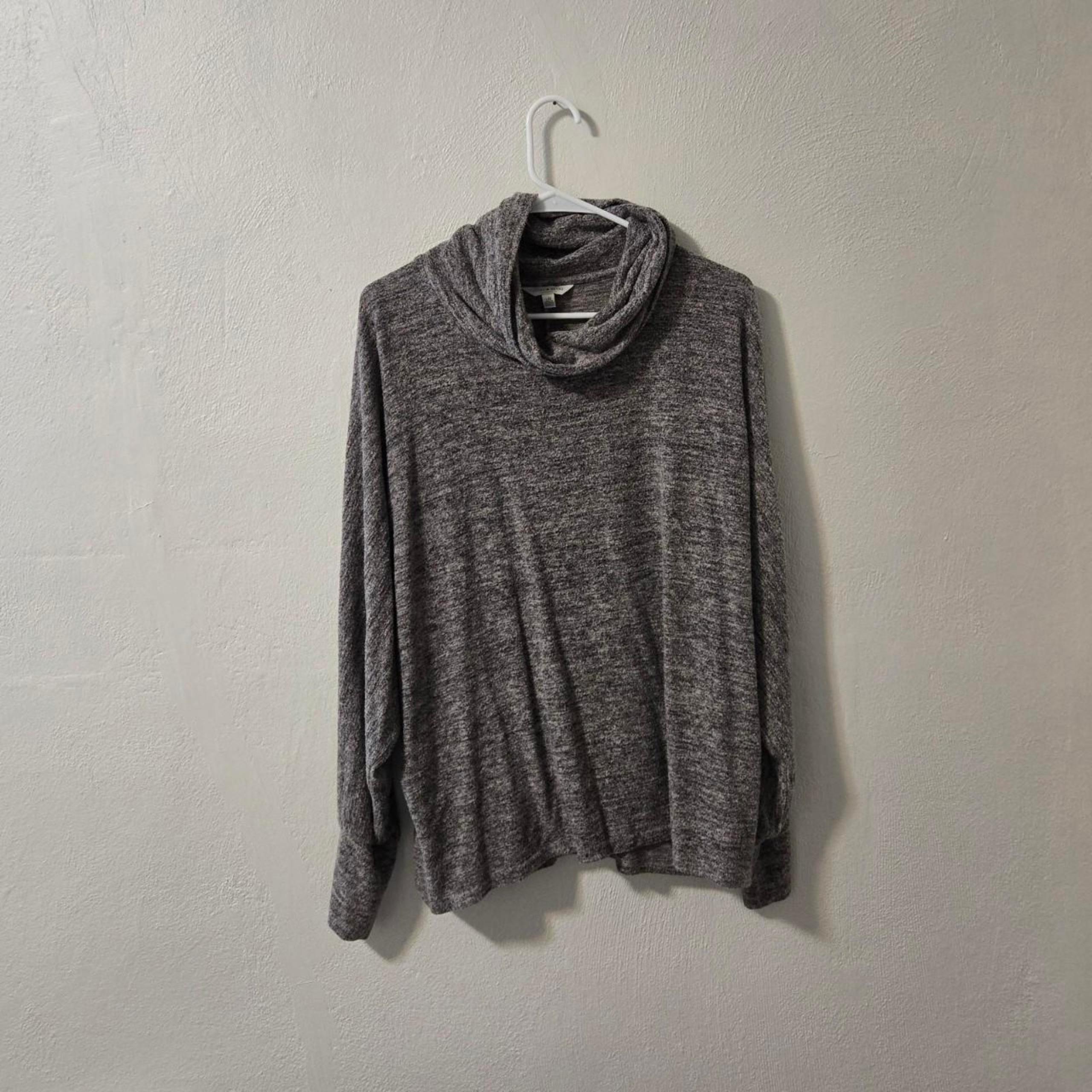 Lucky brand Heather gray slouchy relax fit cowl neck long sleeve