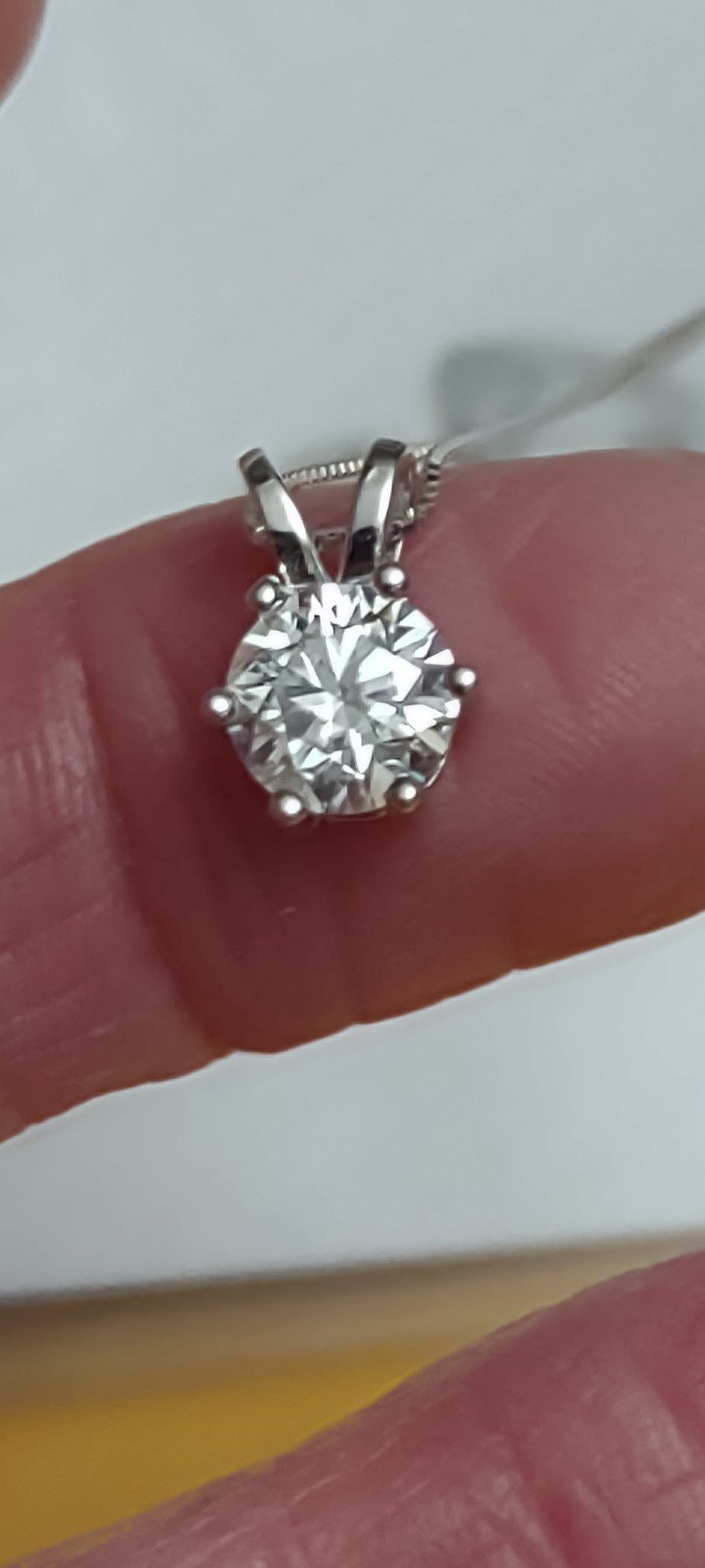 1 carat gra certified diamond Moissanite pendant necklace positive testing GRA