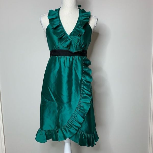 Tibi New York Green Halter Dress 4 NWT