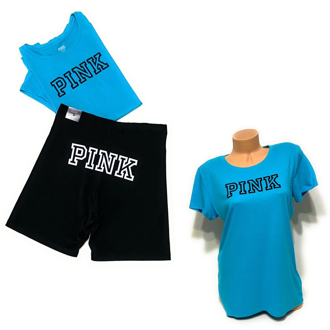 VS PINK High Waist Shorts Tshirt Large
