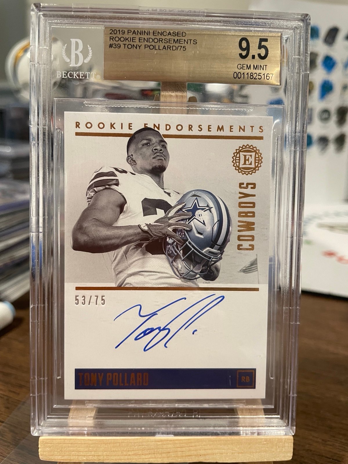 Tony Pollard Rookie Auto /75