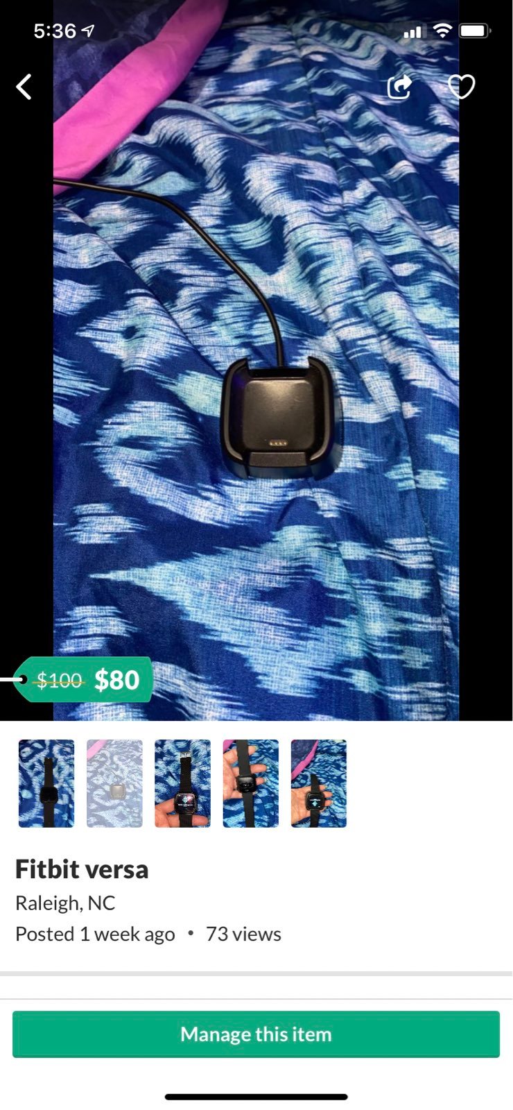 Fitbit Versa Smartwatch