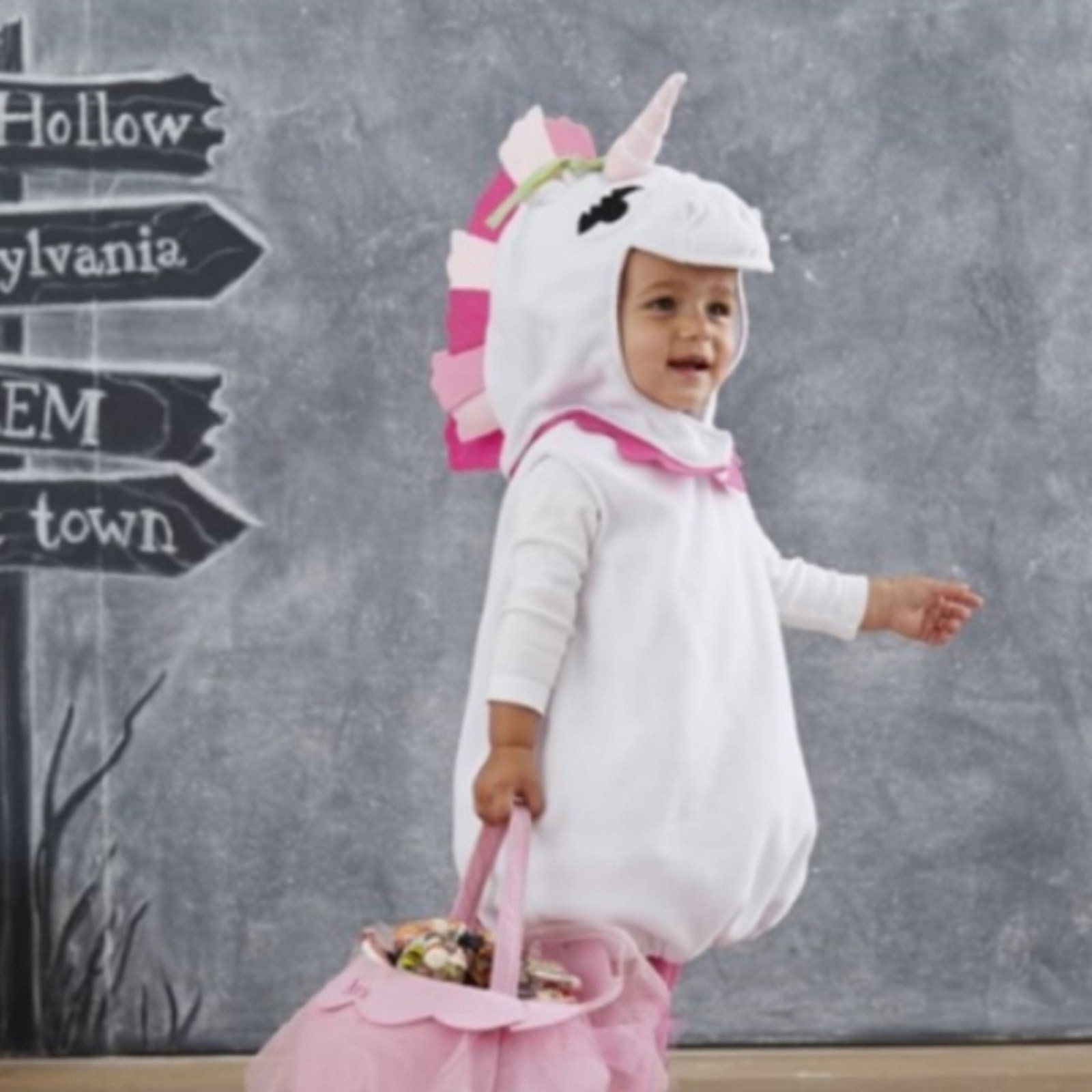 Pottery Barn Kids Unicorn Halloween Costume 6-12 Months White Pink Two Piece
