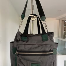 MARC JACOBS grey & green diaper bag