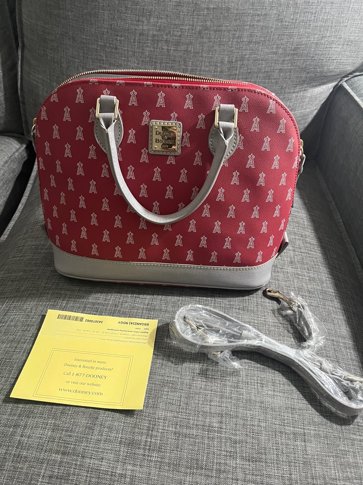 Dooney & Bourke Los Angeles Angels zip zip satchel NWT