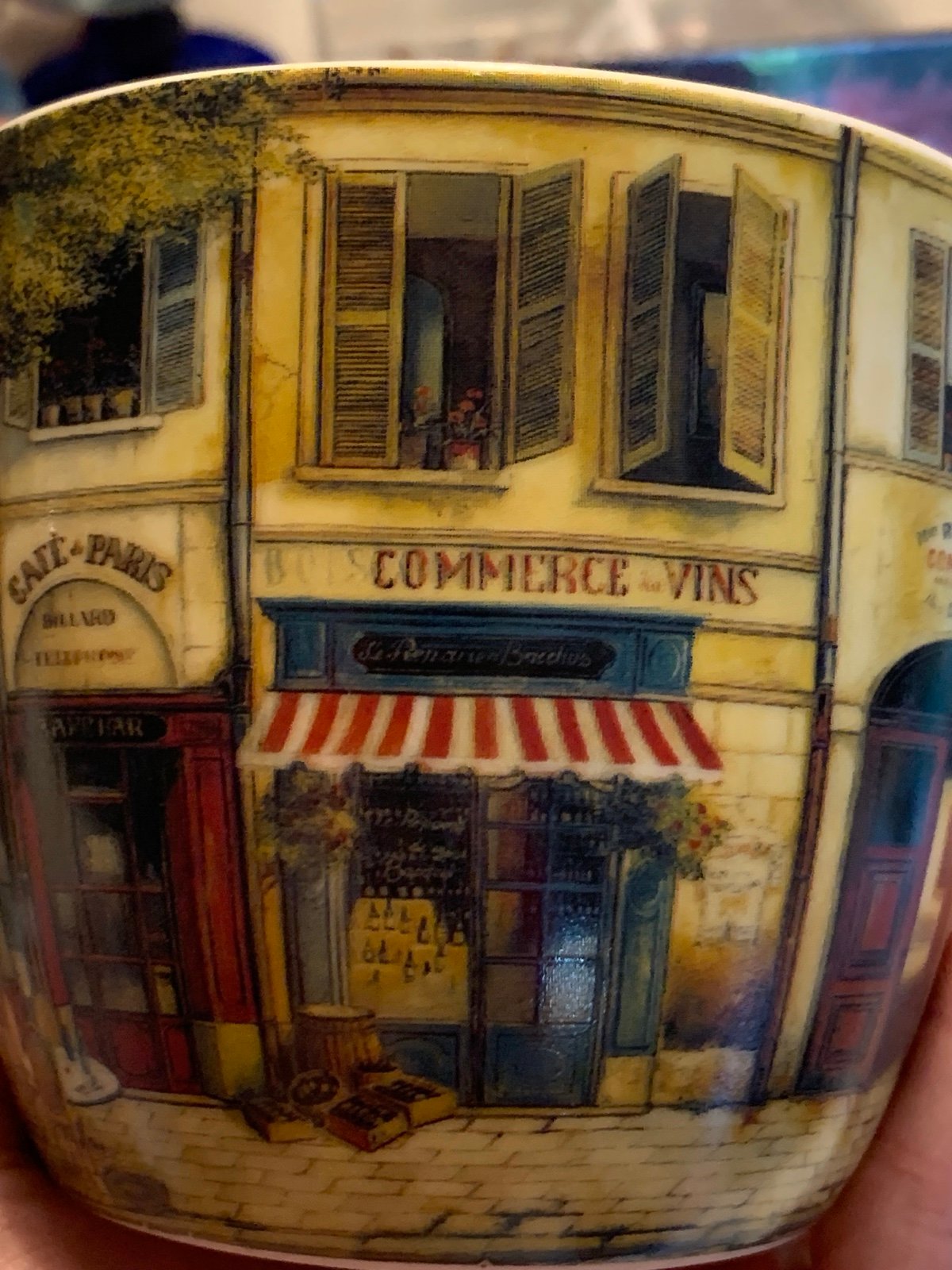 Mug Pimpernel Portmeirion French Parisian 3 Coffee Mugs Paris, France Café Shops