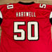 Vintage Ed Hartwell #50 Autographed Atlanta Falcons Reebok Jersey Size XL Signed