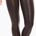 Women's Spanx Faux Leather Croc Shine Leggings Large compression Athletic