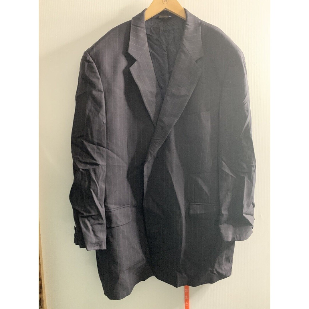 Mens 48L Navy Wool Made In Israel Brooks Stretch Suit Jacket Can Ship to YOU!