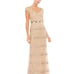 NEW MAC DUGGAL 9089 CAP SLEEVE EMBELLISHED COLUMN GOWN NUDE SIZE 8 598