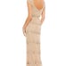NEW MAC DUGGAL 9089 CAP SLEEVE EMBELLISHED COLUMN GOWN NUDE SIZE 8 598