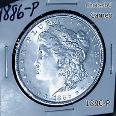 1886-P Morgan Silver Dollar Luster MS Full Feathering, Cartwheels, Semi Key Date