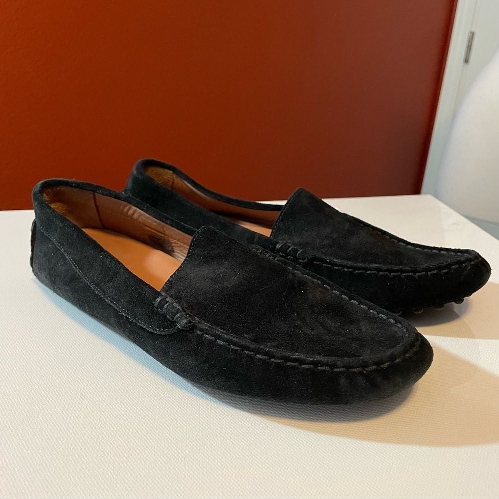 M. Gemi Men's The Felize Uomo Italian Black Suede Gomma Driving Shoe Loafers