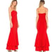 Likely Revolve Square Neck Straps Layered Mermaid Aurora Down Dress Red Size 10