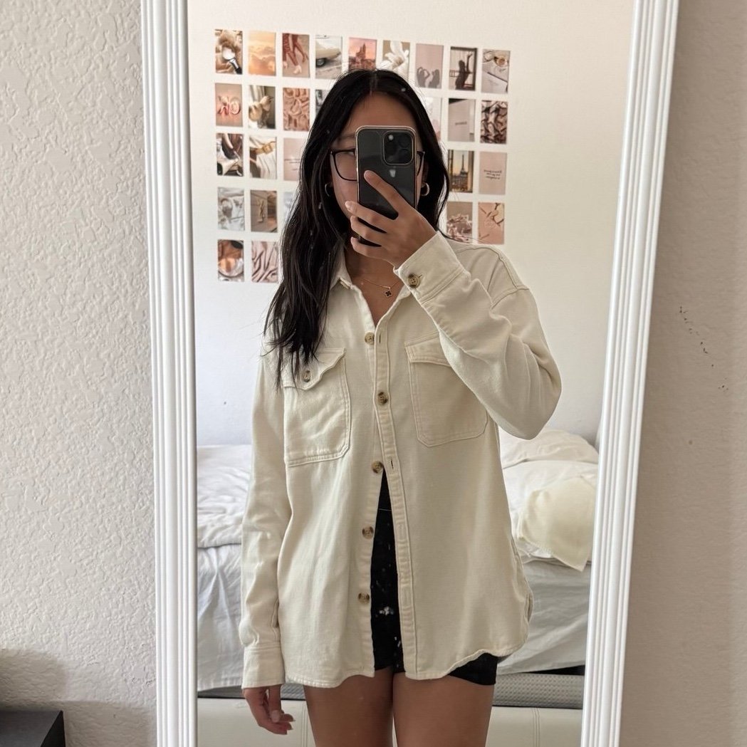 Hollister Oversized Button-Up Shirt Jacket