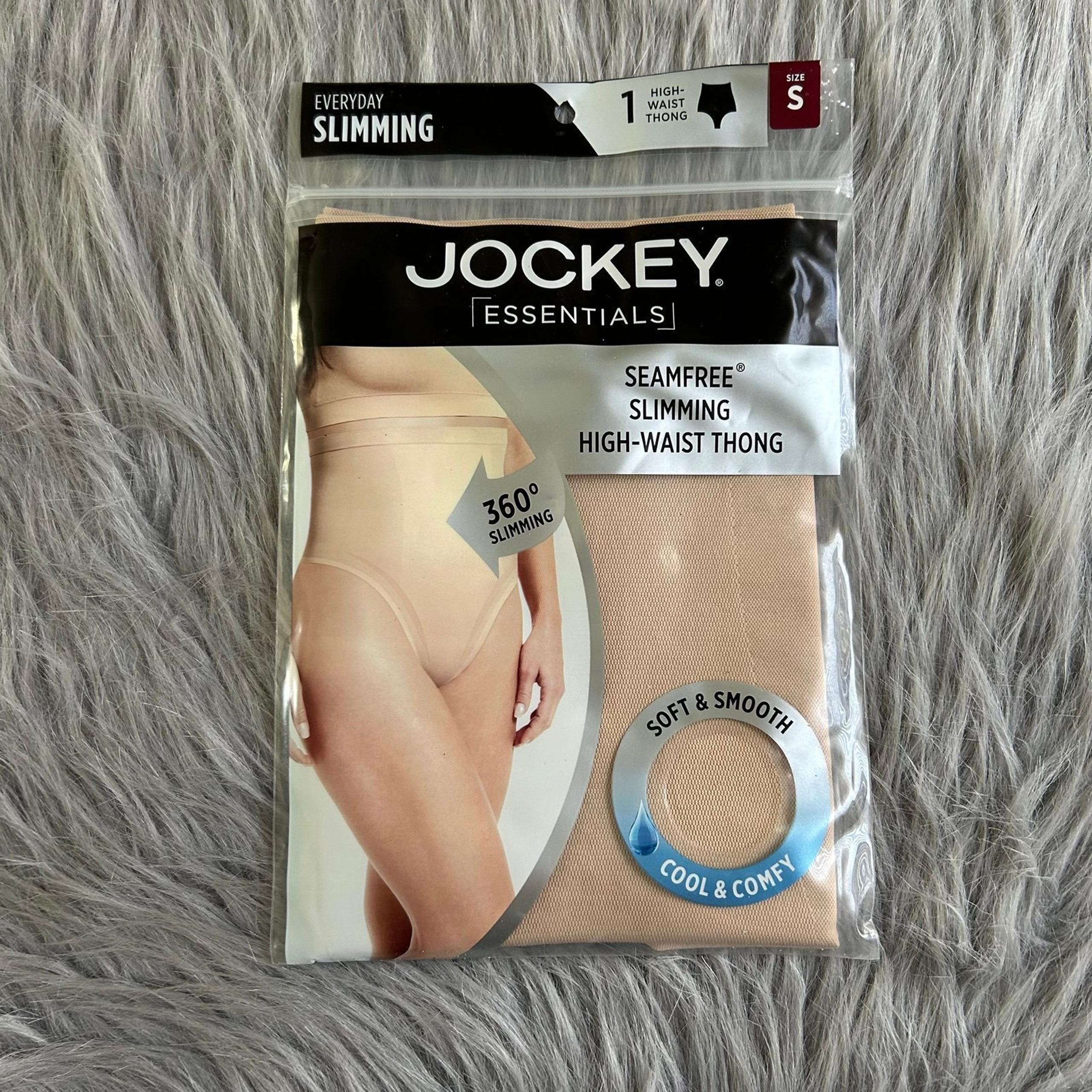 Jockey Shapewear Womens Size Small Beige Seamfree Soft Slimming High Waist Thong