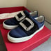 Roger vivier black blue satin sneakers