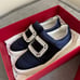 Roger vivier black blue satin sneakers