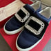 Roger vivier black blue satin sneakers