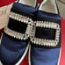 Roger vivier black blue satin sneakers