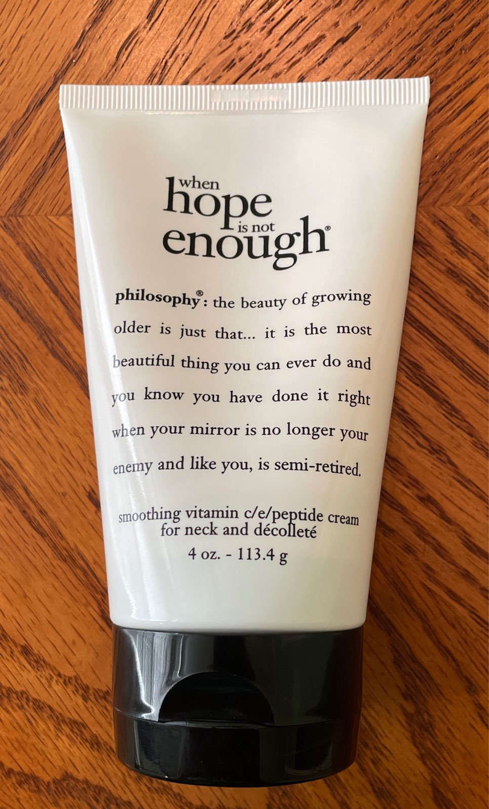 PHILOSOPHY WHEN HOPE IS NOT ENOUGH smoothing vitamin c e peptide cream for neck