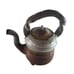 Handmade Pottery Teapot Twisted Handle Drip Glaze Ribbed Primitive Rustic