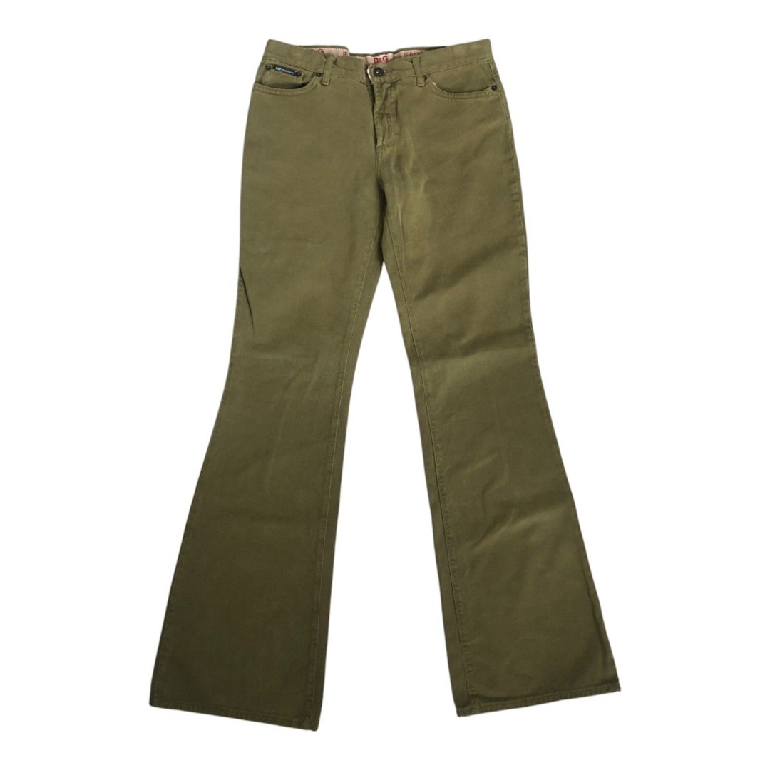 Dolce & Gabbana Boot Cut Mid Rise Military Olive Green Italian Designer Jeans 8