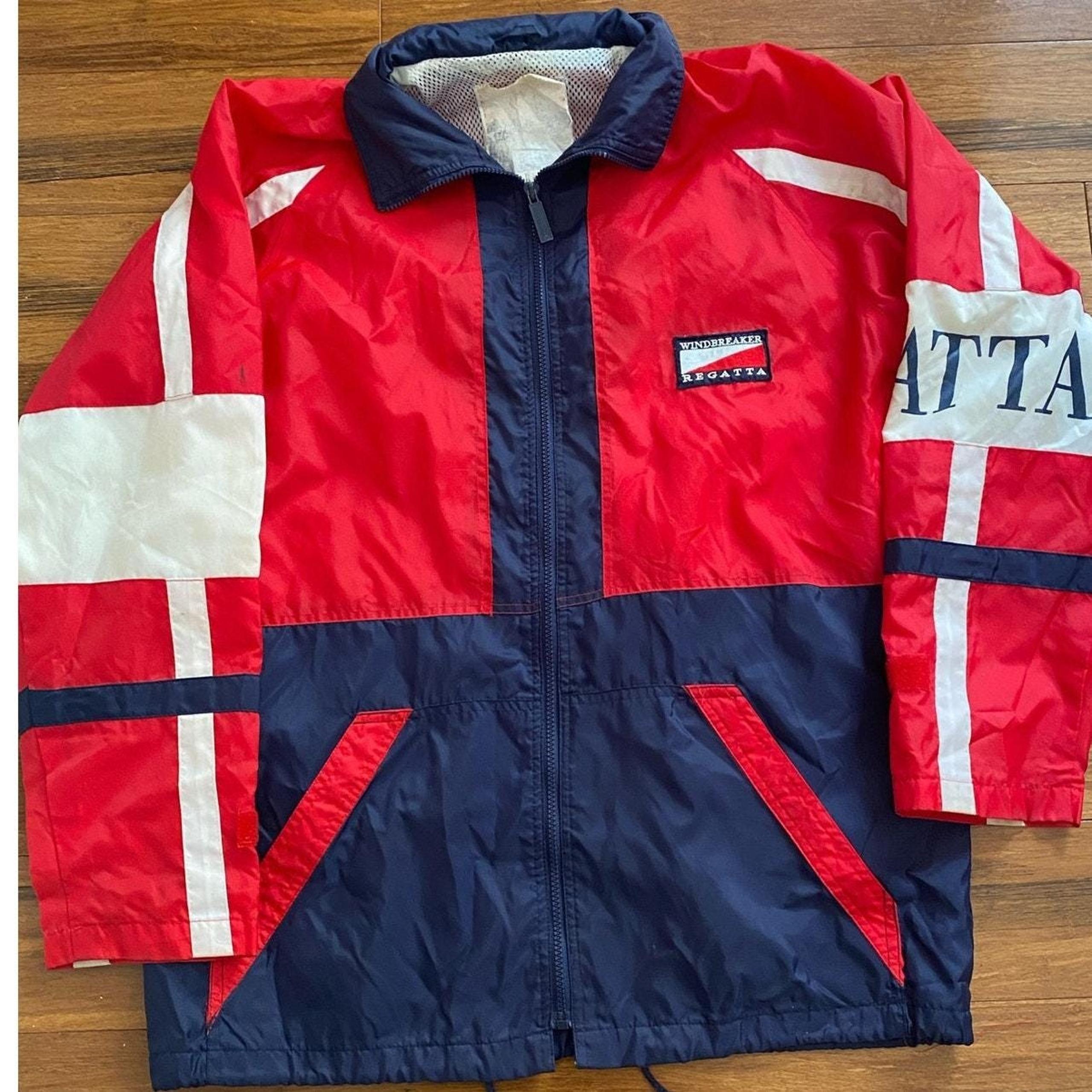 Red, White and Blue Vintage Regatta Sailing Windbreaker Size M