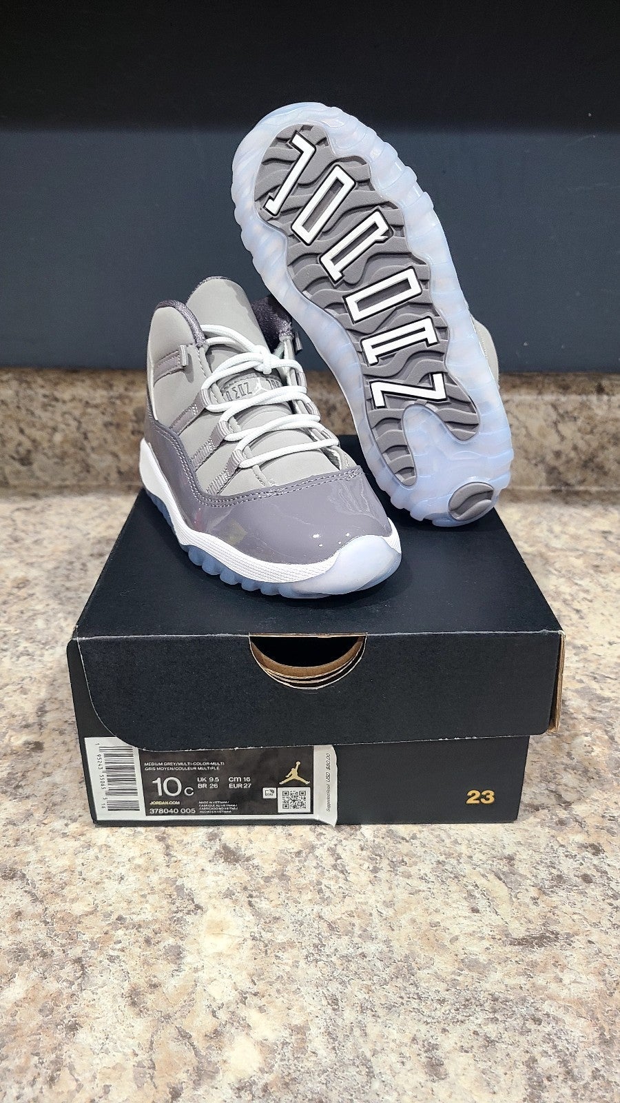 Air Jordan 11 cool grey shops size 10c
