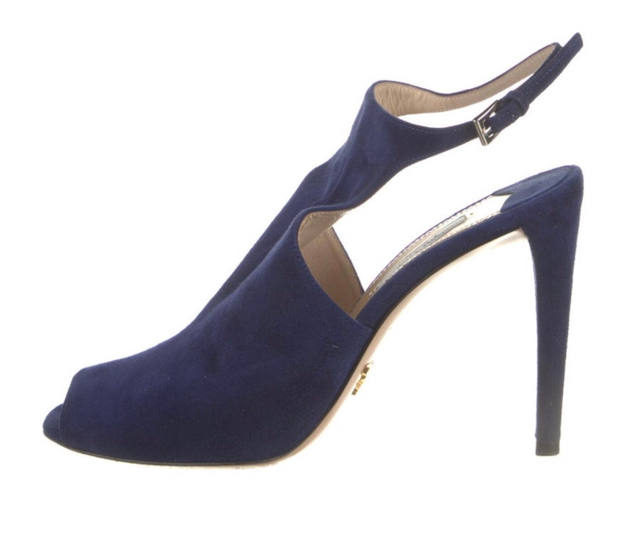 Prada Blue suede slingback sandals size 39