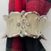 White Pearlized Rhinestone Beaded Napkin Ring Set