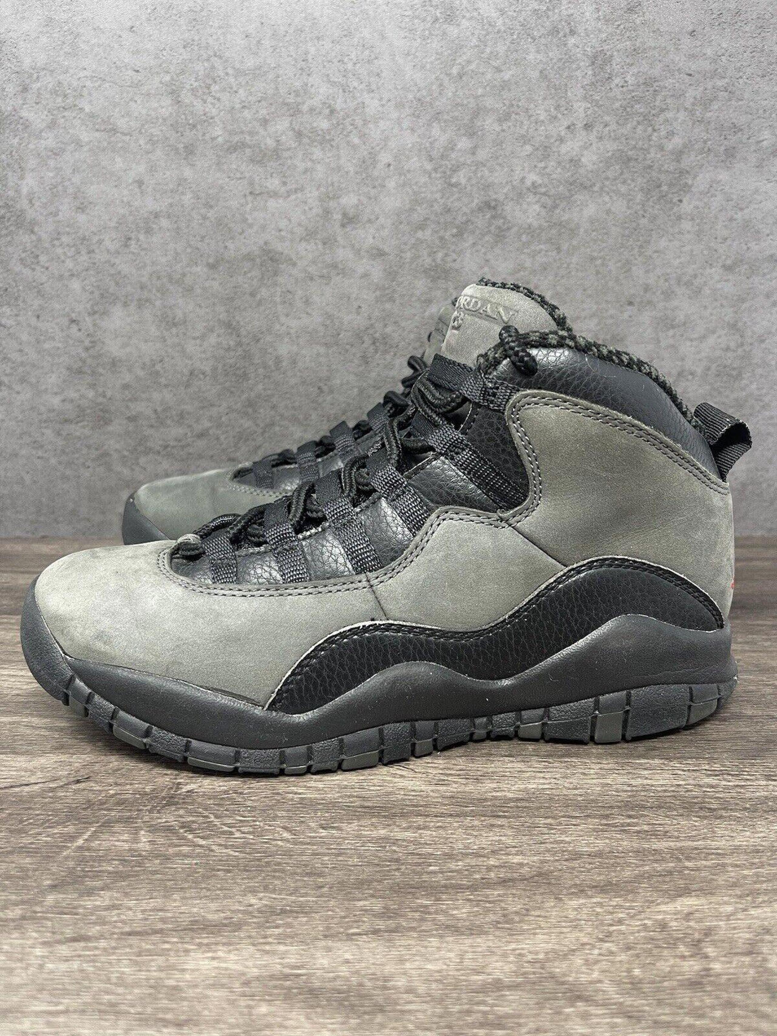 Air Jordan 10 Retro Size 5.5Y GS / 7 Wmns Shadow Grey Black 310806-002 Nike AJ10