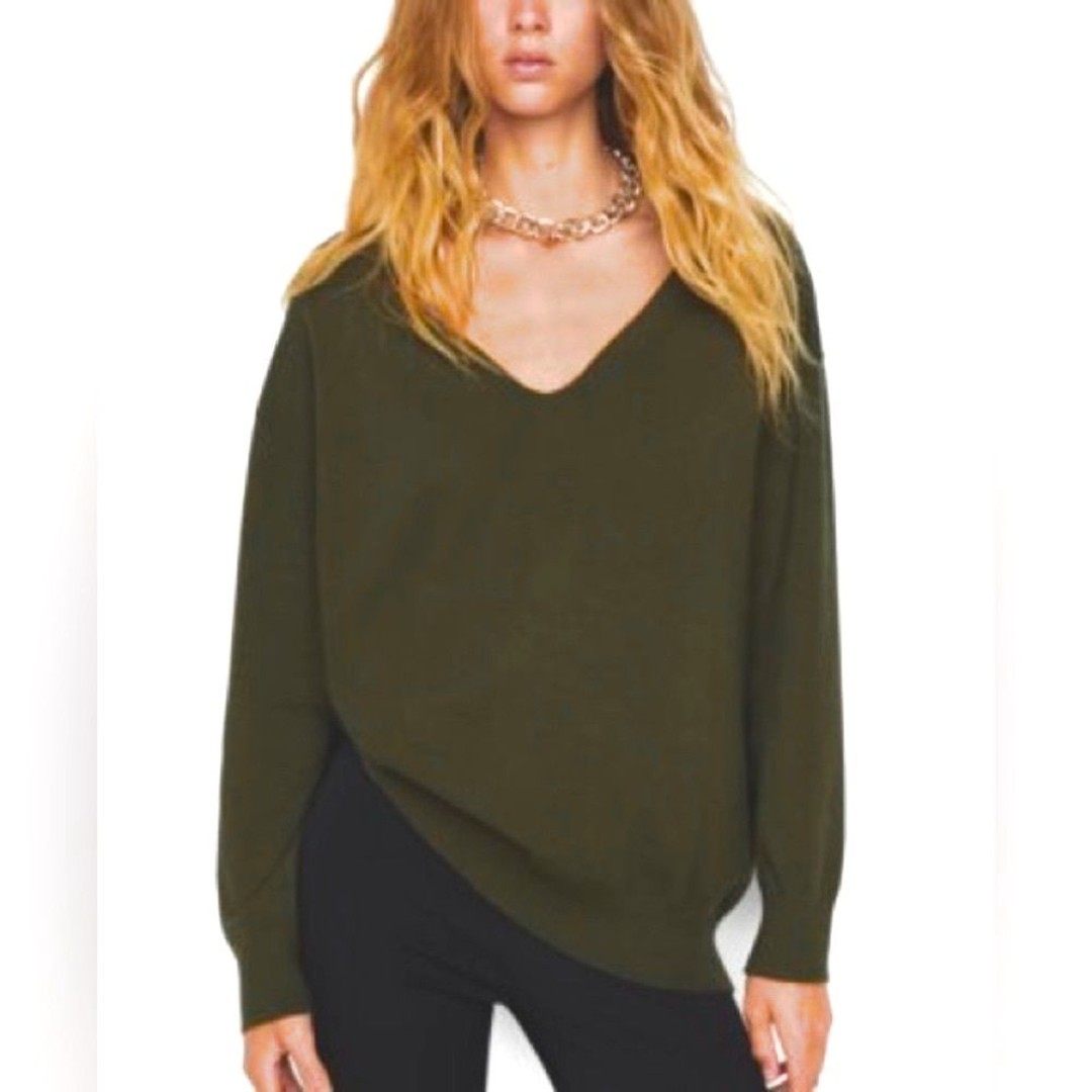 LORD & TAYLOR | 100% Merino Wool Pullover Sweater Olive Green - Women’s M