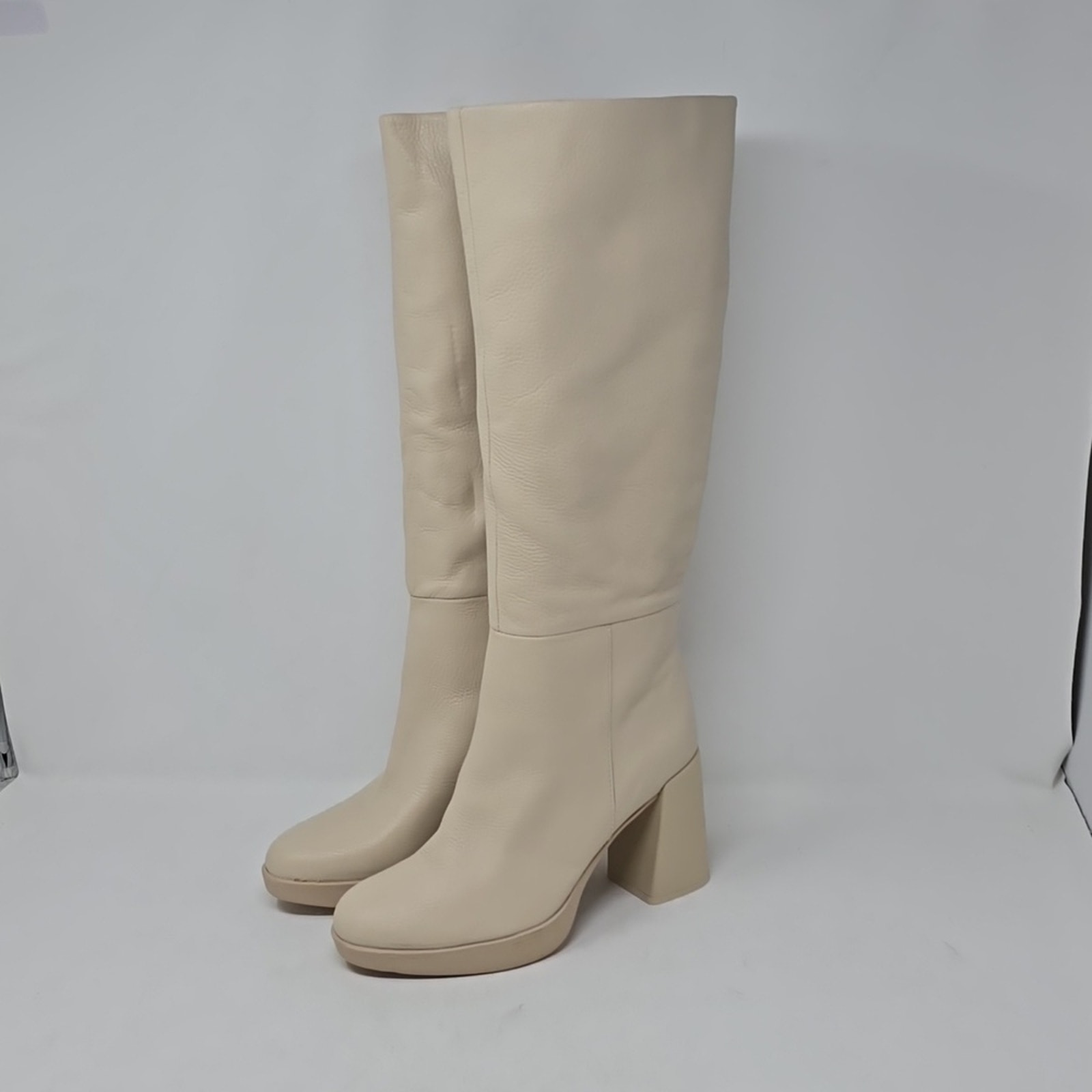 Naturalizer GenNAlign Women's Kee High Boots Porcelain Leather Size 7