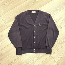 VTG 80's Steeplechase Men's Black Button Up Grandpa Cardigan Knit Sweater Size L
