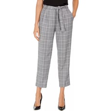 Calvin Klein Plaid Tie-Waist Pants Size 6
