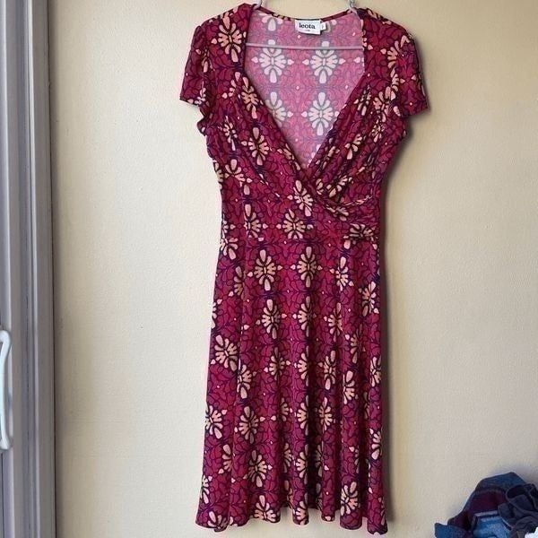 Leota Lula Jersey Printed Dress Size Large
