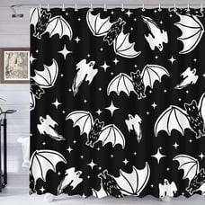 Halloween Ghost Shower Curtain - Spooky, Cute, and Fun Bathroom Décor!