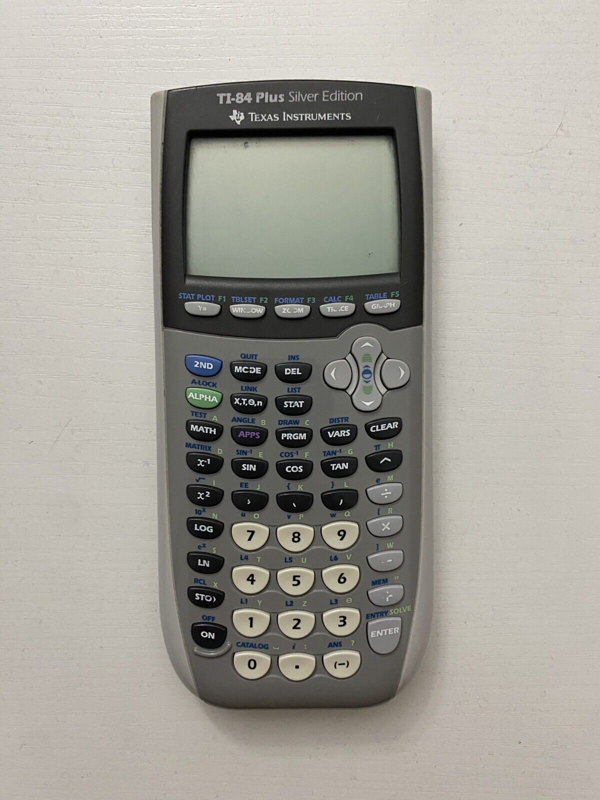 TI-84 Plus Silver Edition nice shape working condition- No Batteries No Cover