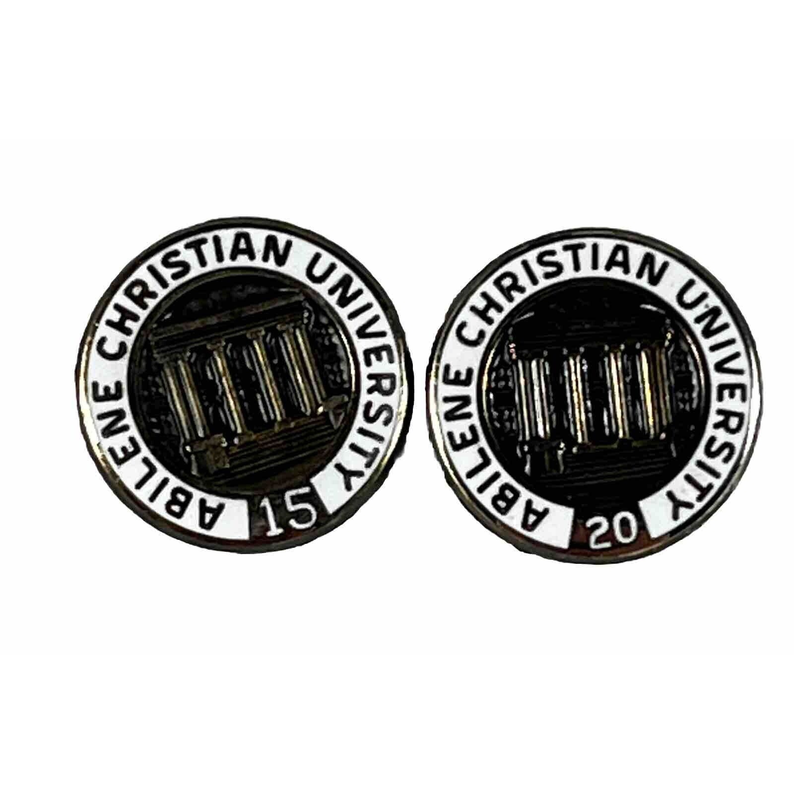 Vintage 10KT GF Abilene Christian Univ ACU Employee Service Award Lapel Pins