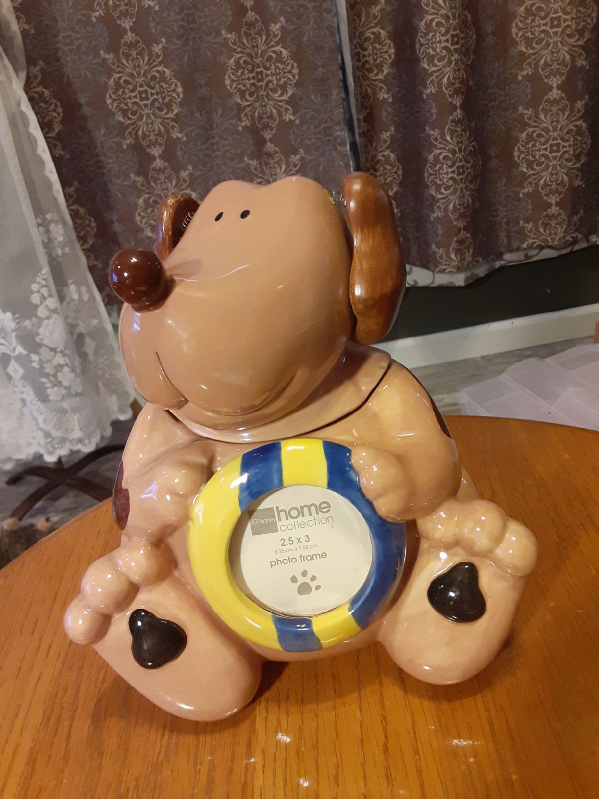 Dog treat picture frame cookie jar ears