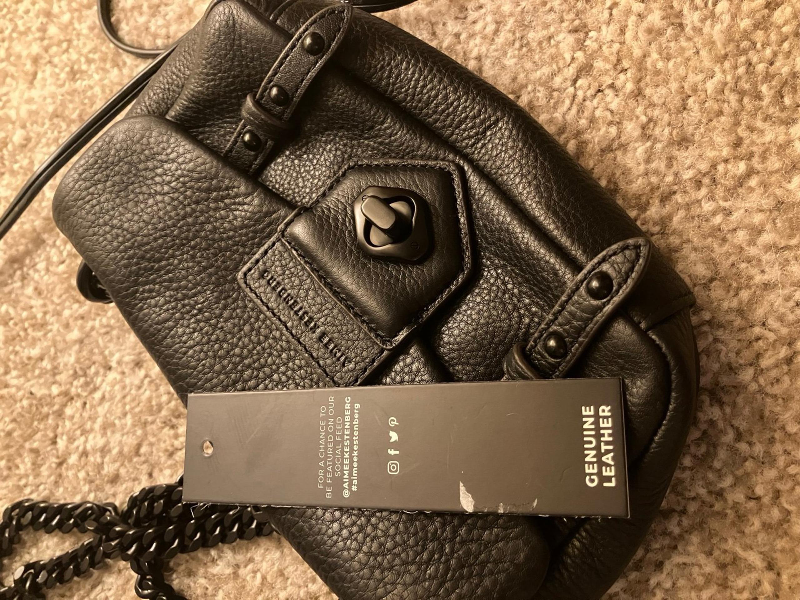 Aimee Kestenberg Black Leather Clutch Purse