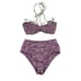 Ayla - High Rise Bikini in Purple and Green