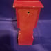 VTG Miniature Grandfather Clock Heco Germany Red Wood Hand Painted Henry Koehler
