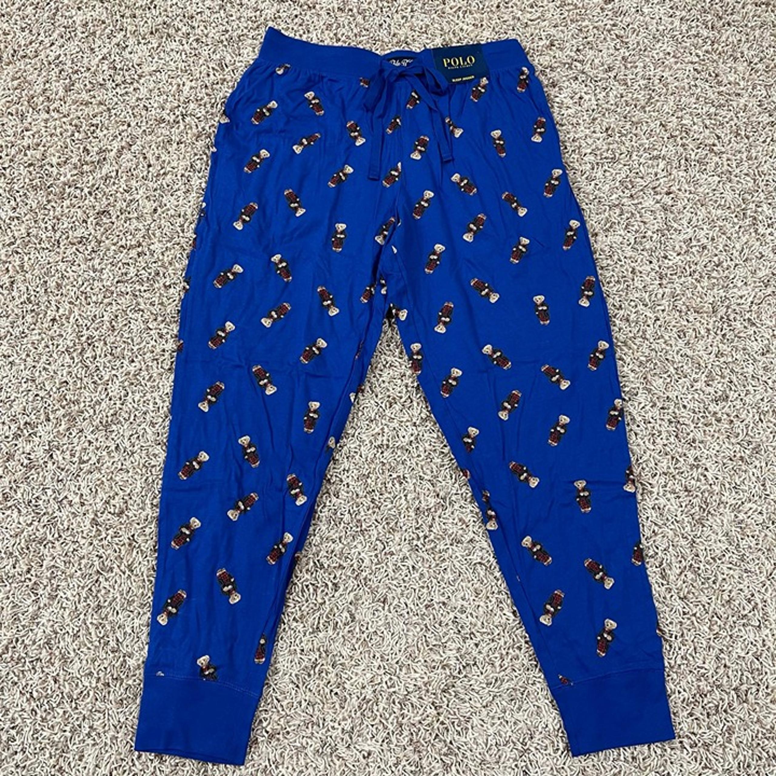 NEW Polo Ralph Lauren Men's Polo Bear Pajama Jogger Pants Blue, Size Large (New)