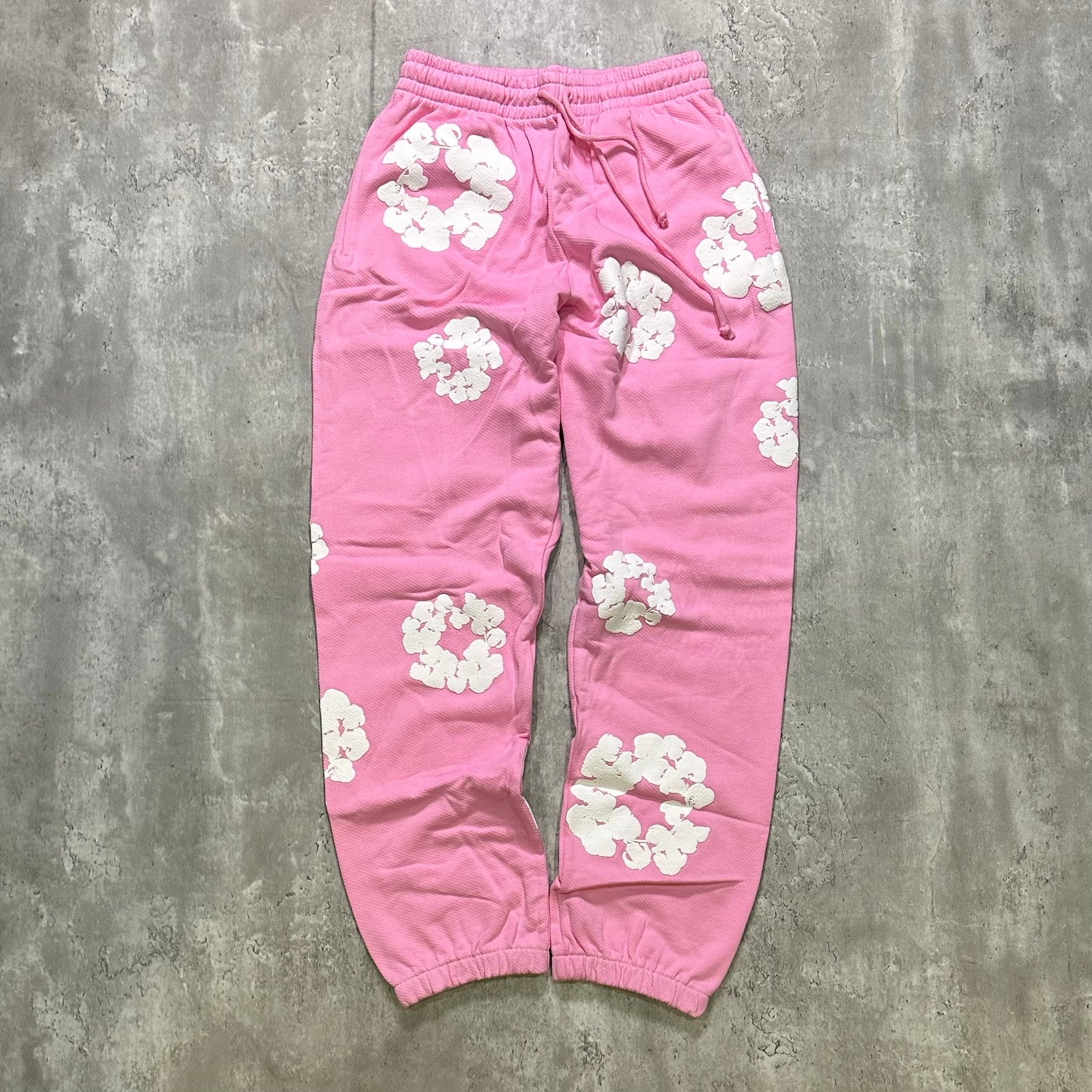 NEW Denim Tears Cotton Wreath Sweatpants Pink
