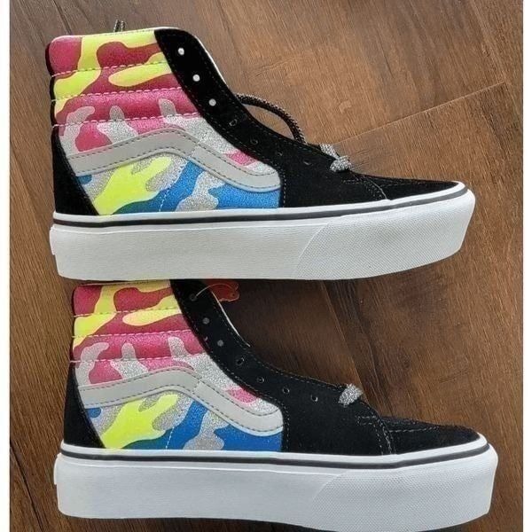 Vans sk8-hi platform 2 after dark women size 5.5